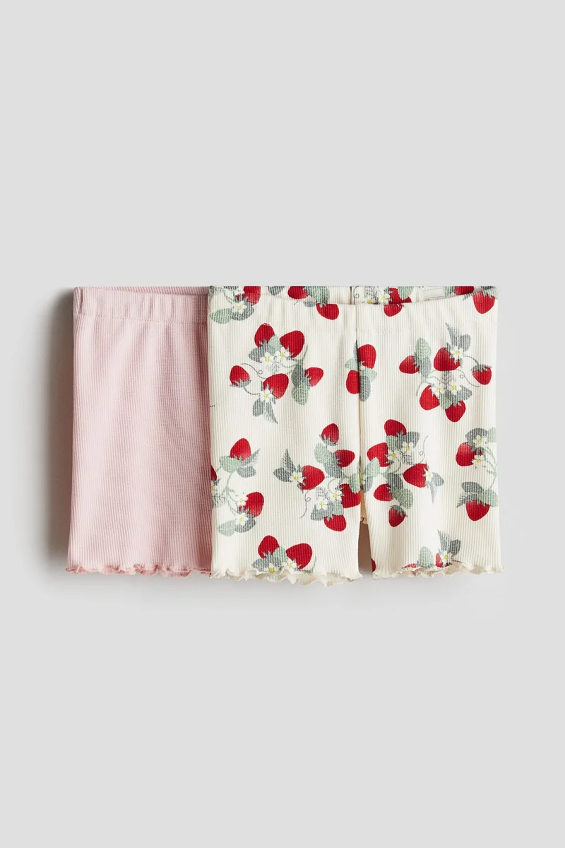 H&M 2-pack ribbed cycling shorts