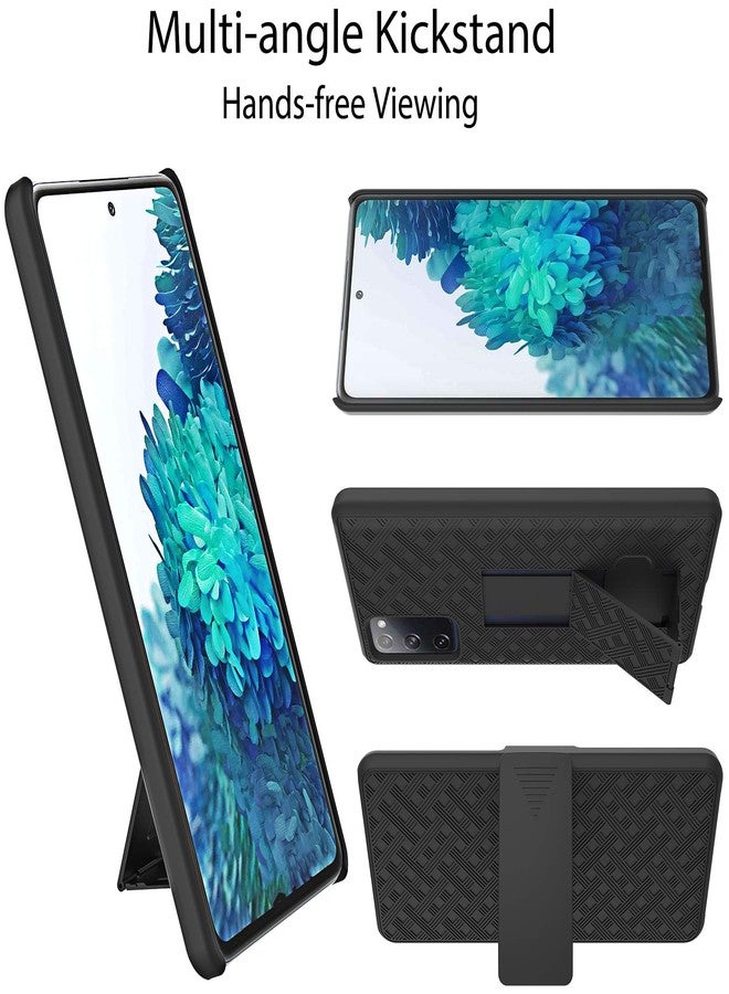 Ailiber for Samsung Galaxy S20 FE 5G Case Holster, Galaxy S20 FE Screen Protector, Swivel Belt Clip Kickstand Holder, Slim Rugged Fullbody Armor Shell Protective Cover for S20 Fan Edition-Black - Image 4