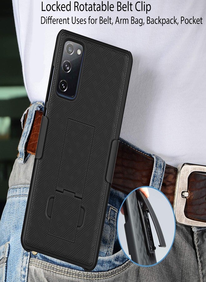Ailiber for Samsung Galaxy S20 FE 5G Case Holster, Galaxy S20 FE Screen Protector, Swivel Belt Clip Kickstand Holder, Slim Rugged Fullbody Armor Shell Protective Cover for S20 Fan Edition-Black - Image 5