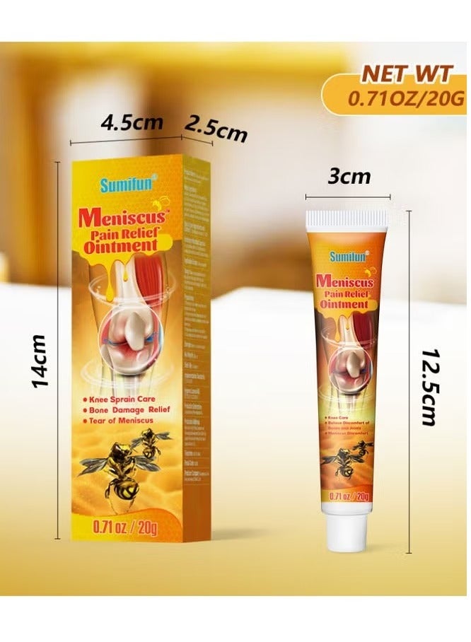 Sumifun Meniscus Pain Relief Ointment Cream Joint Arthritis Pain Relief Cream Knee Care Bee Venom Cream for Joint Care Treatment Gel Cream Bee Venom Joint & Muscle Pain Relief Cream 20g - Image 3