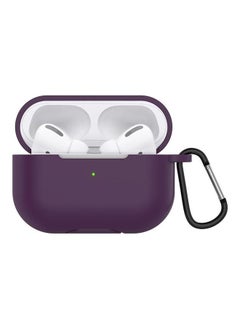 Silicone Earphone Protective Case for AirPods 3 with Hook Purple