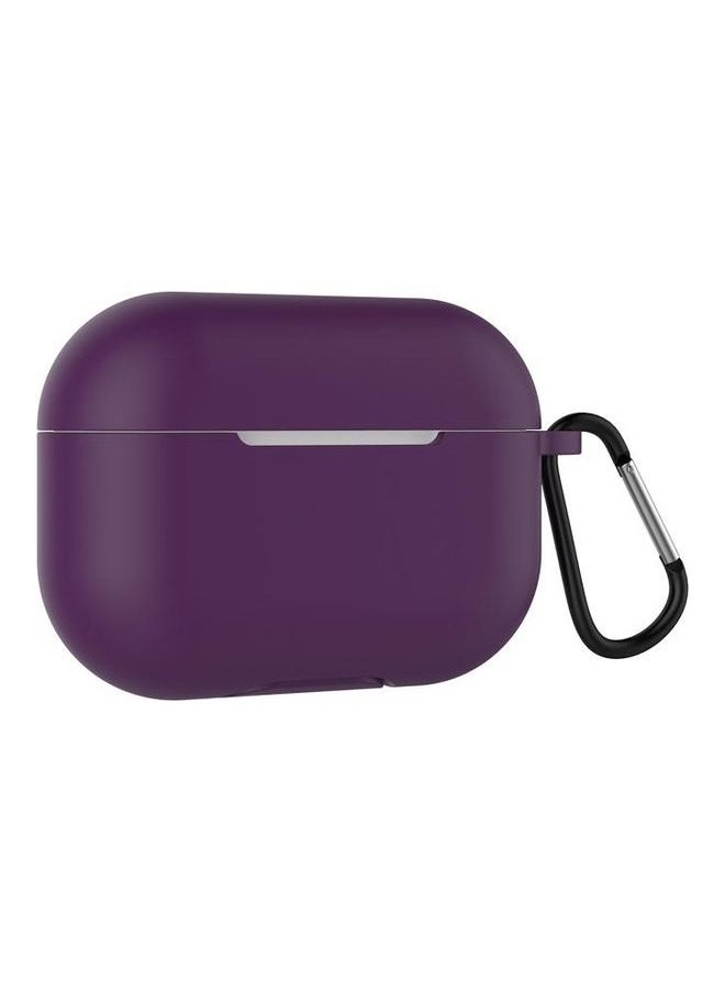 NIBEMINENT - Silicone Earphone Protective Case for AirPods 3 with Hook Purple - Image 1