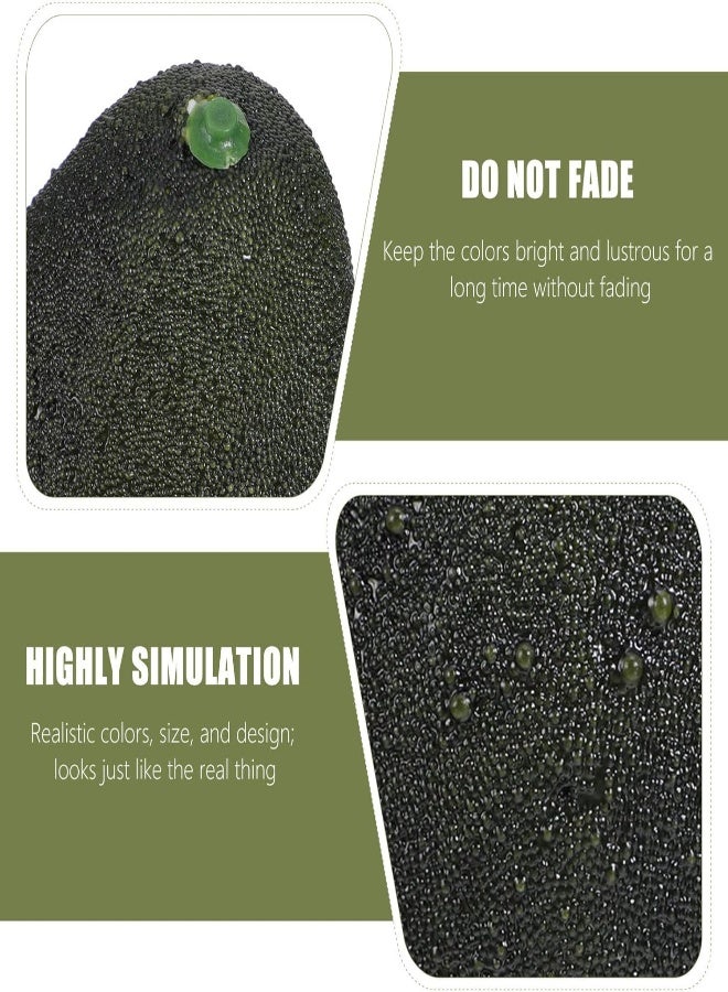 AKDC Generic 15Pcs Artificial Avocado Fake Lifelike Green Avocado Fruit Vegetable Photo Prop For Home Party Festival Decorations - Image 5