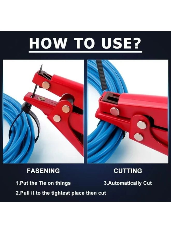 مسدس أربطة الكابلات الأوتوماتيكي متغير مع قاطع - أداة متكاملة لشد وقص أربطة الربط - Image 5