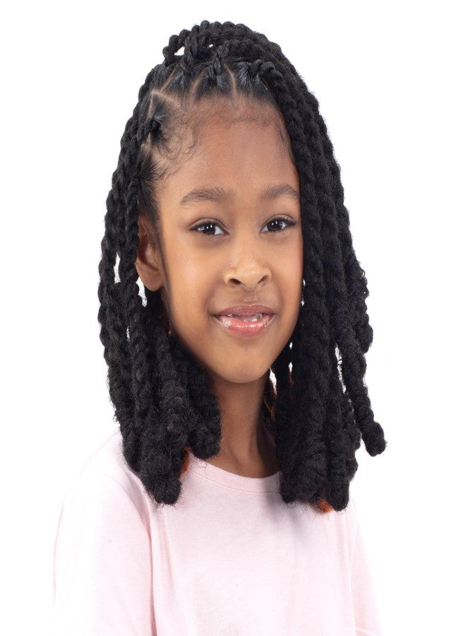 SHAKE-N-GO 3x Kids Cuban Twist Soft & Natural 12" (JET BLACK 1) - Image 1
