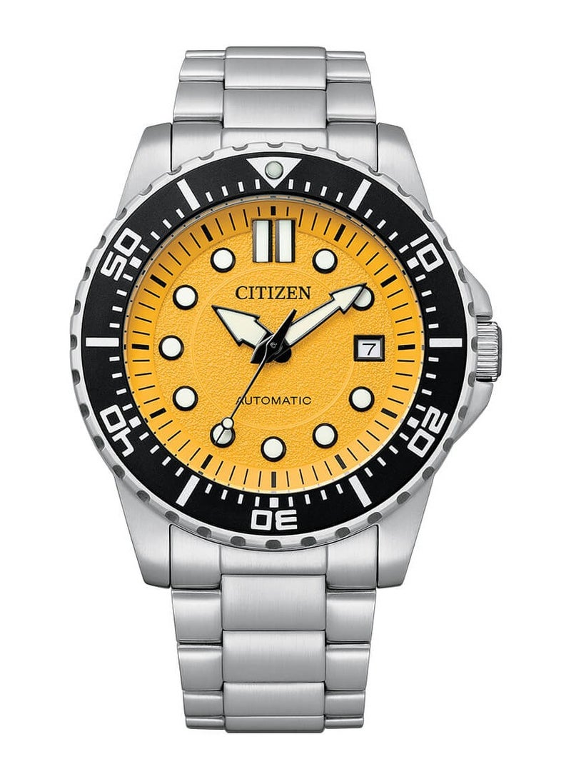 Citizen Automatic Yellow Dial Stainless Steel Men's Watch - NJ0170-83Z - 43mm - Image 1