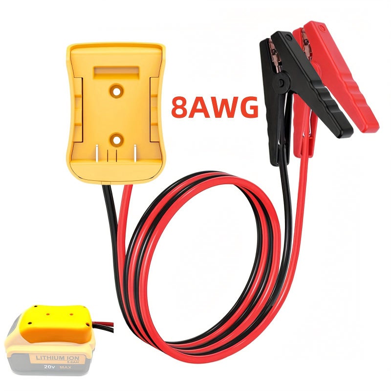 كابلات تعزيز السيارات 12-24 فولت، مقياس 8 AWG، بطول 2 متر/6.5 قدم، للخدمة الشاقة مع أداة تشغيل محمولة لبدء تشغيل بطارية السيارة - Image 2