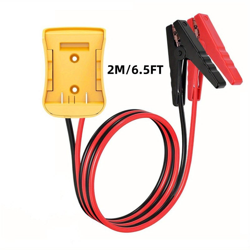 كابلات تعزيز السيارات 12-24 فولت، مقياس 8 AWG، بطول 2 متر/6.5 قدم، للخدمة الشاقة مع أداة تشغيل محمولة لبدء تشغيل بطارية السيارة - Image 1