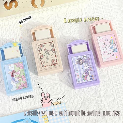 Joucien Cartoon Anime Magic Box Eraser Creative and Fun Children's Eraser-Girl - Image 4