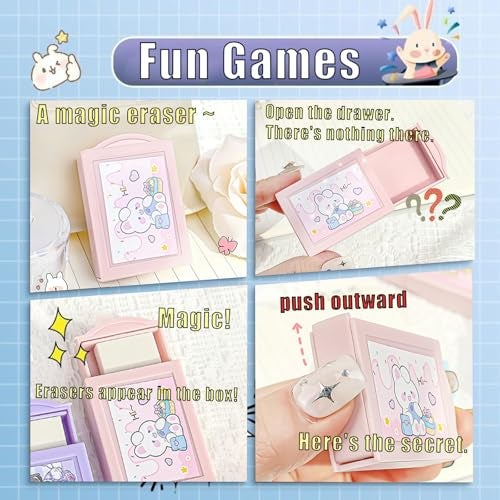 Joucien Cartoon Anime Magic Box Eraser Creative and Fun Children's Eraser-Girl - Image 3