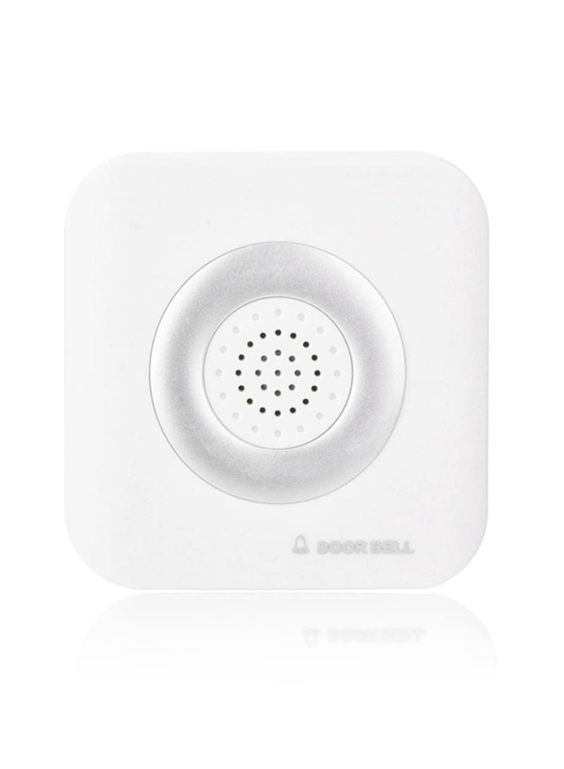 SYOSI جرس باب سلكي، جرس باب لتنبيه DC 12V لنظام التحكم بالوصول للمكتب المنزلي 4 نواة جرس باب دينغ دونغ موسيقي، أبيض - Image 2