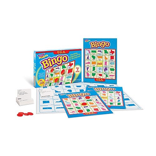 Trend Enterprises: U.S.A. Bingo Game, Exciting Way for Everyone to Learn, Play 8 Different Ways, Learn State Capitals, Nicknames & More, Great for Classrooms and at Home, 2 to 36 Players, for Ages 8+ - Image 3