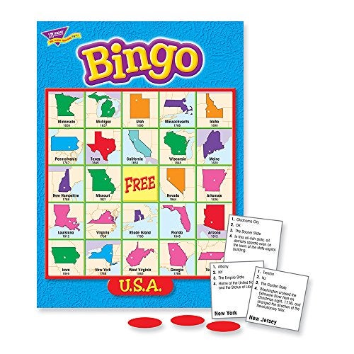 Trend Enterprises: U.S.A. Bingo Game, Exciting Way for Everyone to Learn, Play 8 Different Ways, Learn State Capitals, Nicknames & More, Great for Classrooms and at Home, 2 to 36 Players, for Ages 8+ - Image 2