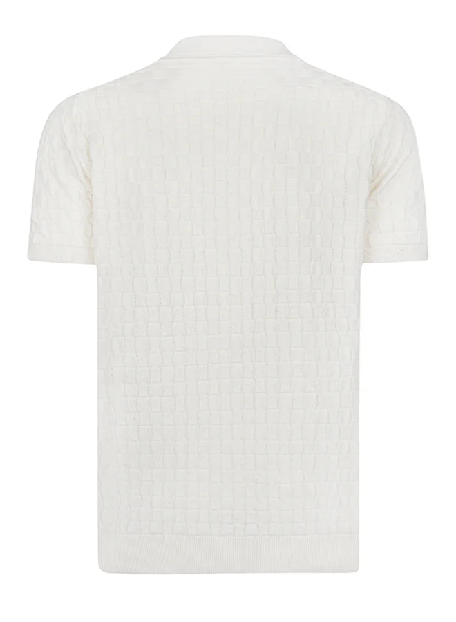 JIMMY SANDERS Tricot Polo Shirt Short Sleeve