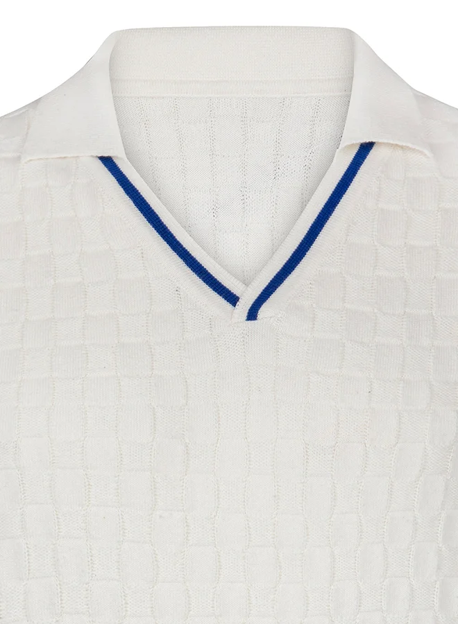 JIMMY SANDERS Tricot Polo Shirt Short Sleeve