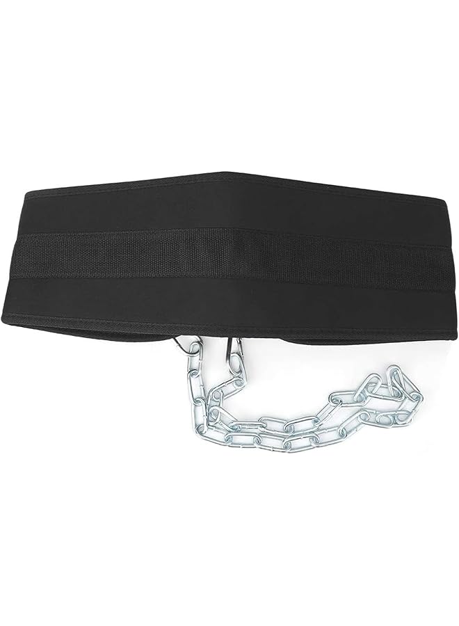 X spring Weighted Dip Belt Durable Workout Belt Lifting Belt Sport Dip Belt with Chain Double D ring Weightlifting Back Support Strap Portable Push ups Lunges for Gym for Home - Image 4