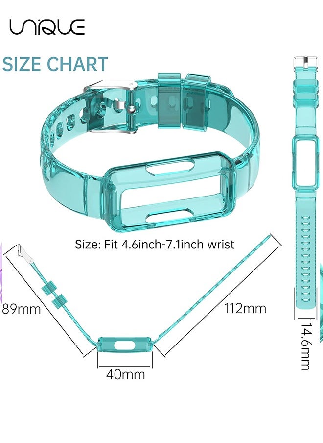 Unique - 3 Pcs Replacement Strap Compatible with Fitbit Ace 3/Ace 2/Luxe/Inspire 2/Inspire/Inspire HR Bands for Kids,Silicone Wristband Waterproof Adjustable Bracelet Watch Band for Fitbit Ace 3 Boys Girls - Image 1
