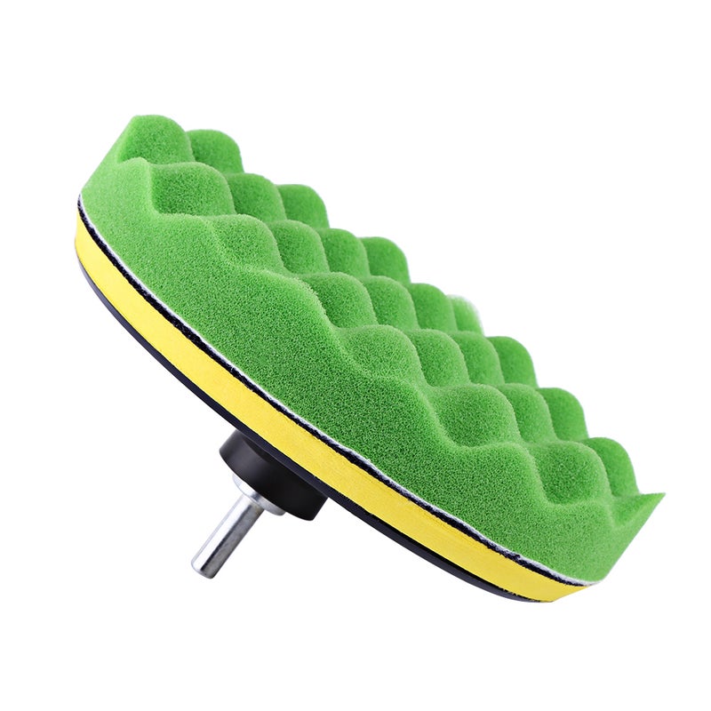 10Pcs 7" Polishing Buffing Waxing Pad Kit Tool For Car Polisher Buffer With Drill Adapter - Image 1