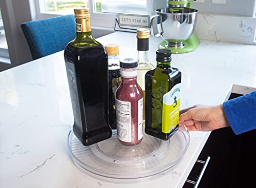 Kitchen Spaces Large Lazy Susan Turntable Organizer, Easy Reach Deep Cabinet Shelf Storage for Kitchen and Pantry Items, Great for Under The Sink, Clear and Sturdy with Full Spin - Image 3
