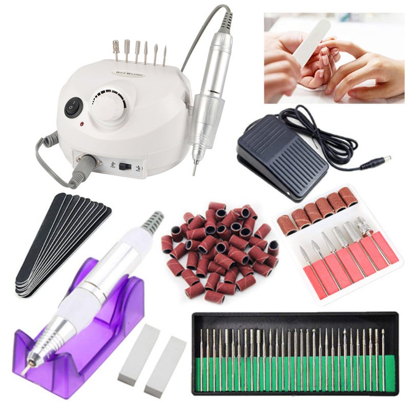 Cross-border new nail polisher set with unloading nail polish polisher 35000 turn pen type electric polisher black Standard - Image 3