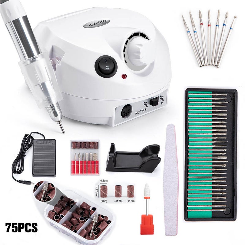 Cross-border new nail polisher set with unloading nail polish polisher 35000 turn pen type electric polisher black Standard - Image 2