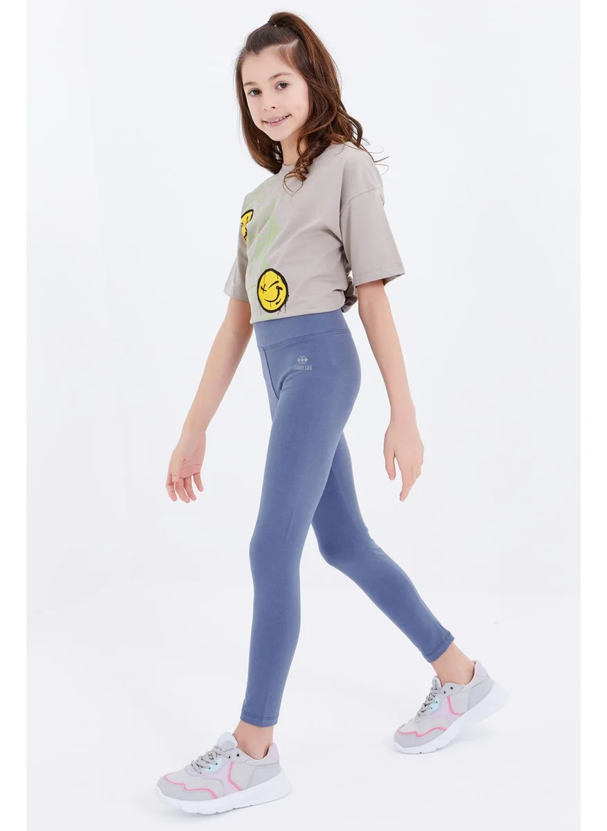 Tommy Life Petrol High Waist Skinny Leg Girls Leggings - 75047