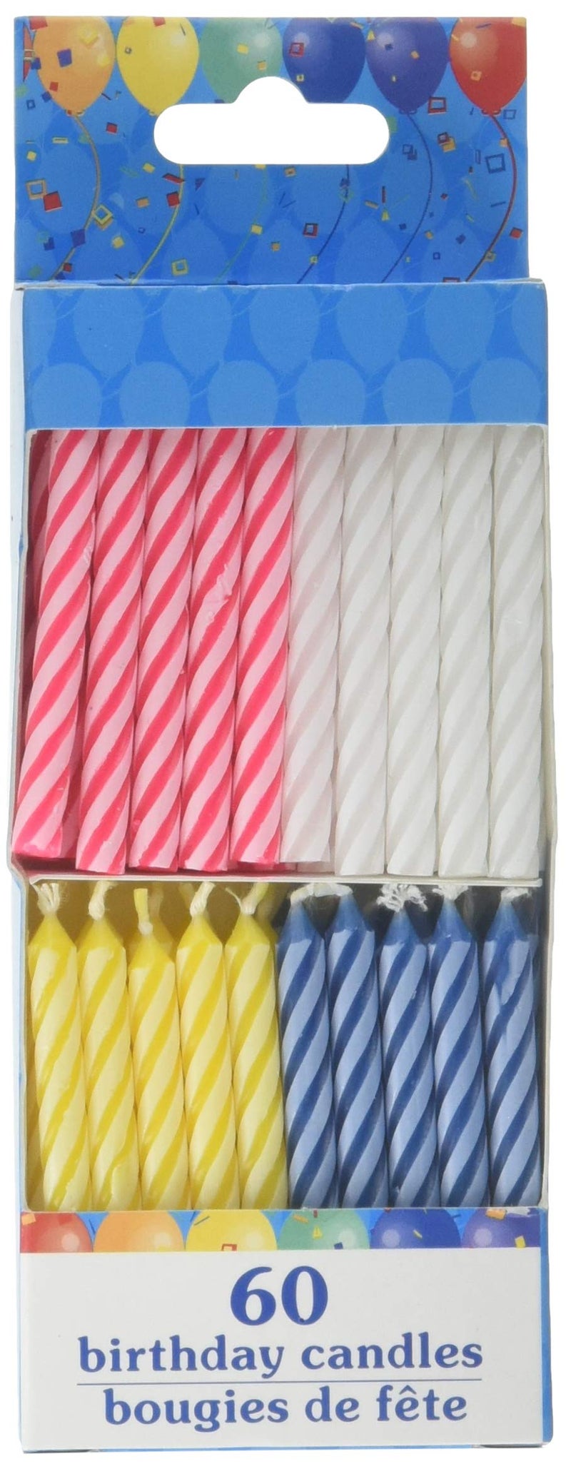 Birthday Candles 60 Spiral Brights