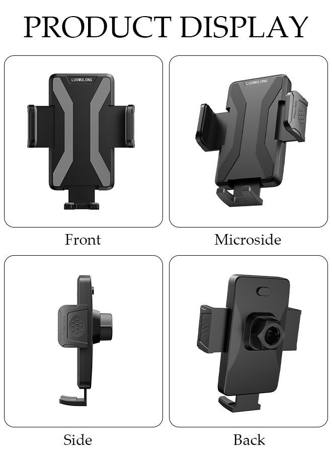 DUNISO Phone Holder Mount for Car Dashboard Windshield 360 Degree Rotation Dashboard Car Clip Mount Stand Phone Holder Suitable for All Cell Phone Automobile Interior - Image 3
