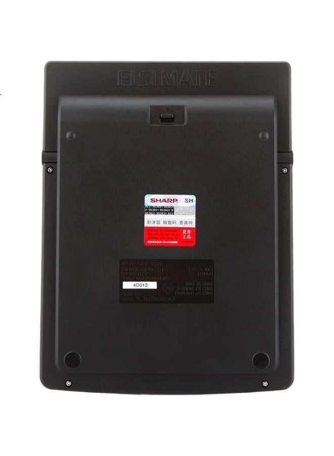 Sharp El-8128-Bk Large Screen Large Digit Large Key Business Office Calculator (Crystal Black) - Image 1