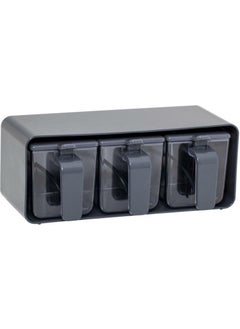 HEREVIN Triple Stand Spice Set Gray - 3X690 cc  - Image 1