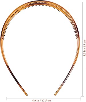 minkissy 2pcs Plastic Headband Double Row Hair Hoops Vintage No Slip Hair Bands with Teeth for Adult Women Girls Face Washing - Image 4