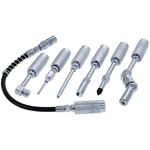 ABN Lube Accessory Kit - 7pc Automotive Universal Grease Coupler Kit and Grease Gun Attachments with Carrying Case - Image 3