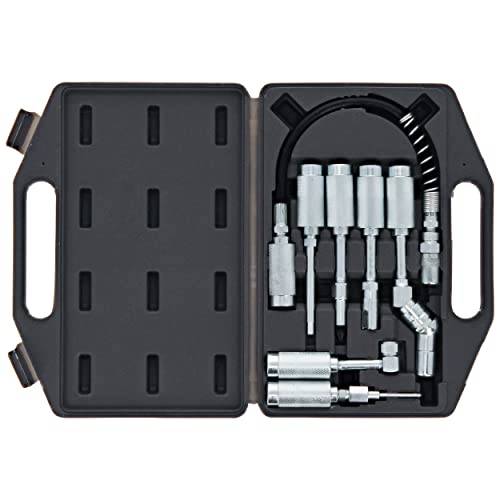 ABN Lube Accessory Kit - 7pc Automotive Universal Grease Coupler Kit and Grease Gun Attachments with Carrying Case - Image 4