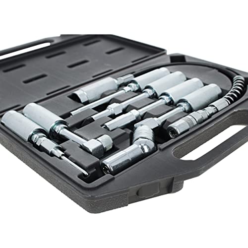 ABN Lube Accessory Kit - 7pc Automotive Universal Grease Coupler Kit and Grease Gun Attachments with Carrying Case - Image 5