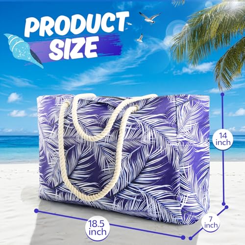 SRISE Large Beach Bag for Women & Men, Beach Bags Waterproof Sandproof, Travel Tote Bag, Swim Pool Bag for Family Outdoor - Image 2