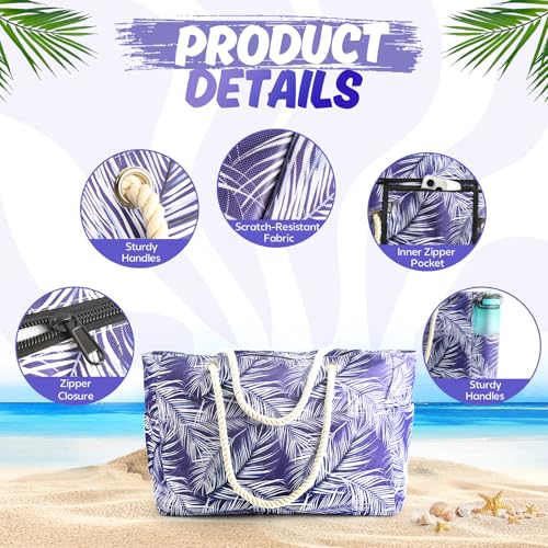 SRISE Large Beach Bag for Women & Men, Beach Bags Waterproof Sandproof, Travel Tote Bag, Swim Pool Bag for Family Outdoor - Image 4