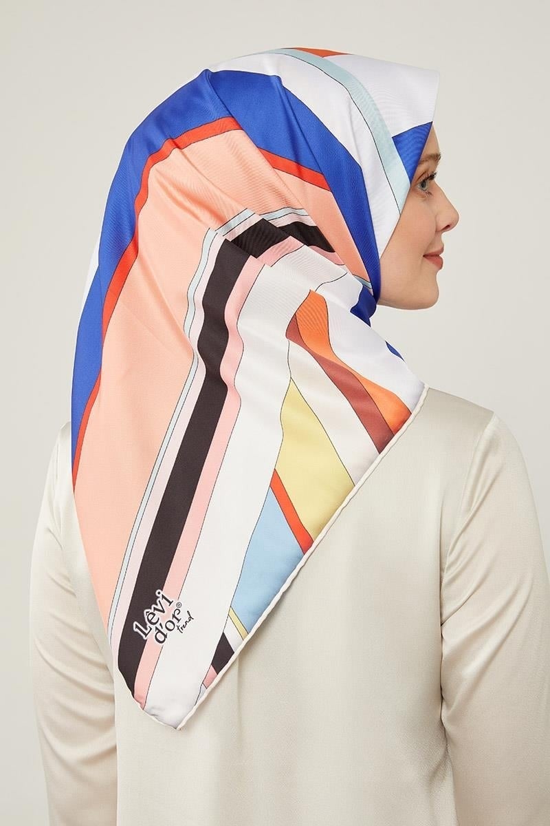 Levidor Mink Thick Striped Scarf - Image 1