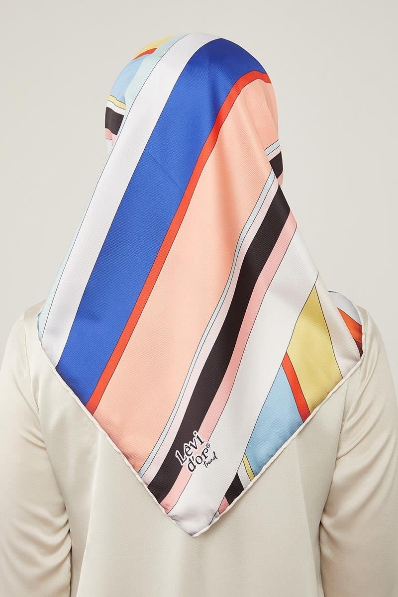 Levidor Mink Thick Striped Scarf - Image 4