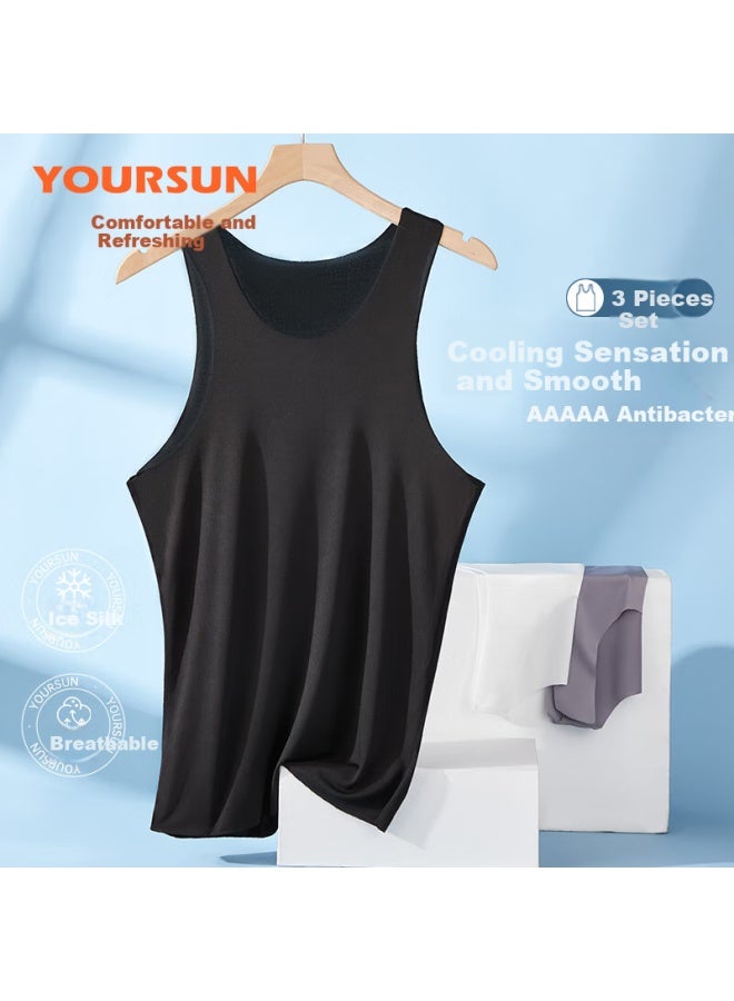 Your Sun Yiershuang Men's Tank Top, Summer Lightweight Casual Sports Undershirt, 3-pack - Image 2