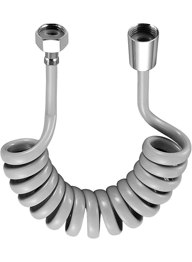 The Bros Flexible Bidet Spray Hose Telescopic Bidet Hose G1/2 (20mm) Threaded Connector 2m Grey - Image 1