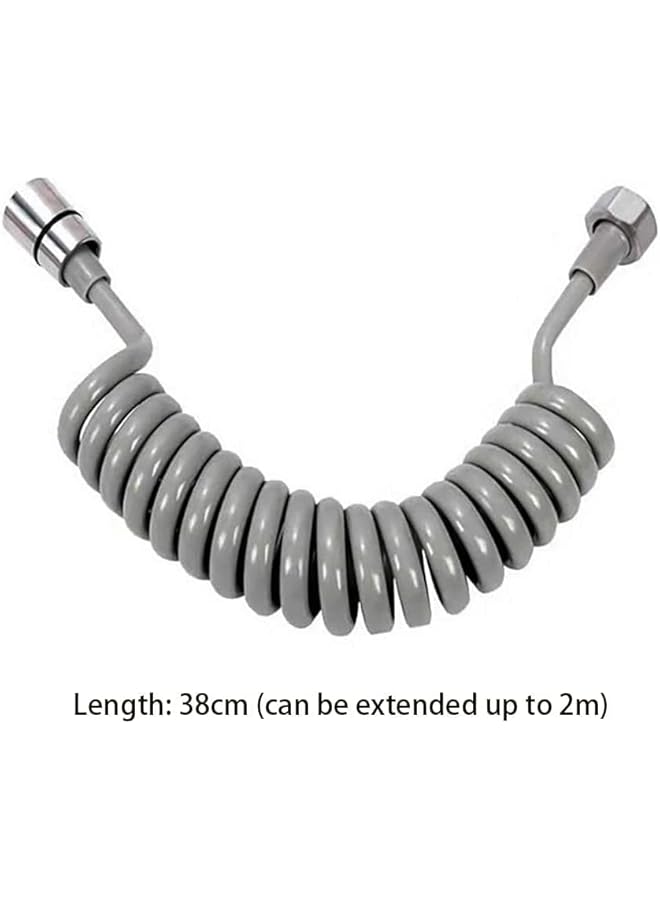 The Bros Flexible Bidet Spray Hose Telescopic Bidet Hose G1/2 (20mm) Threaded Connector 2m Grey - Image 5