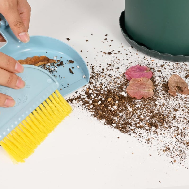 Tazweeq Small Broom and Dustpan Set, Mini Compact Portable Cleaning Tool, Handheld & Hangable Dustpan and Brush Set, Ideal for Home, Office Desks & Pet Areas - Image 4