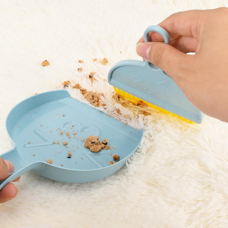 Tazweeq Small Broom and Dustpan Set, Mini Compact Portable Cleaning Tool, Handheld & Hangable Dustpan and Brush Set, Ideal for Home, Office Desks & Pet Areas - Image 3