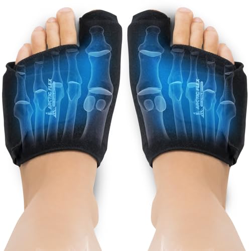 Arctic Flex Foot Ice Pack (Pair) Toe Wrap for Bunion, Plantar Fasciitis, Hallux Valgus, Gout, Swelling & Injuries - Cold & Heat Gel Therapy for Joint Pain Relief & Feet Recovery - Reusable Compression - Image 1