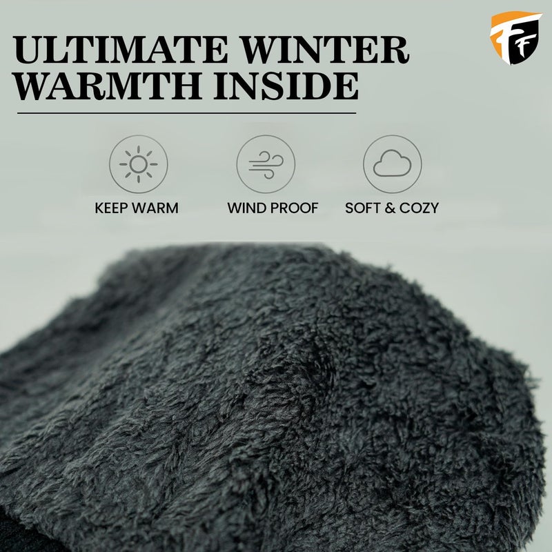 FF Premium Thermal Winter Beanie Cap for Women Warm Woollen Fleece Lined Winter Cap Soft Knitted Thermal Hat for Cold Weather Outdoor Use - Free Size - Image 2