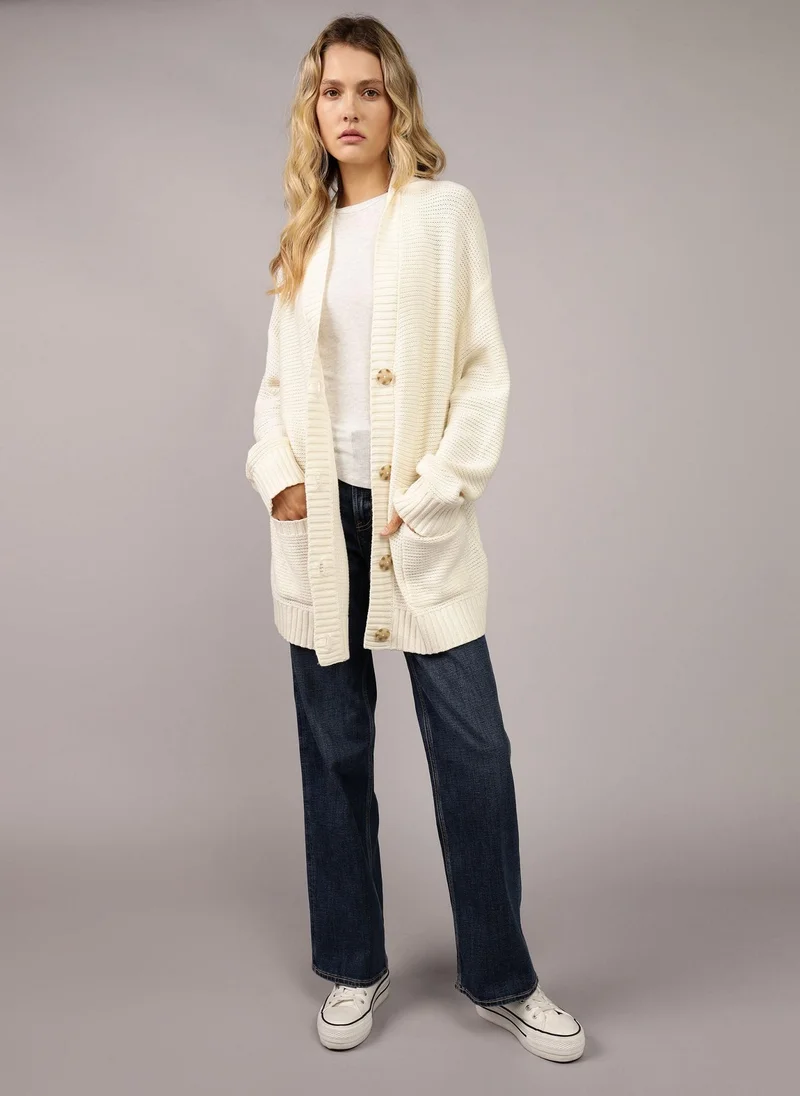 امريكان ايجل V-Neck Button Down Cardigans