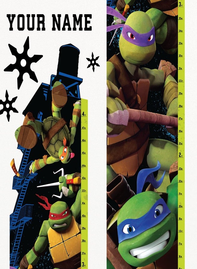 Oliver's Labels Growth Chart for Kids - Cute Personalized Wall Sticker - Ruler for Child Size - Height Measurement Decal for Kids - Decor for Boys & Girls (Teenage Mutant Ninja Turtles™) - Image 2