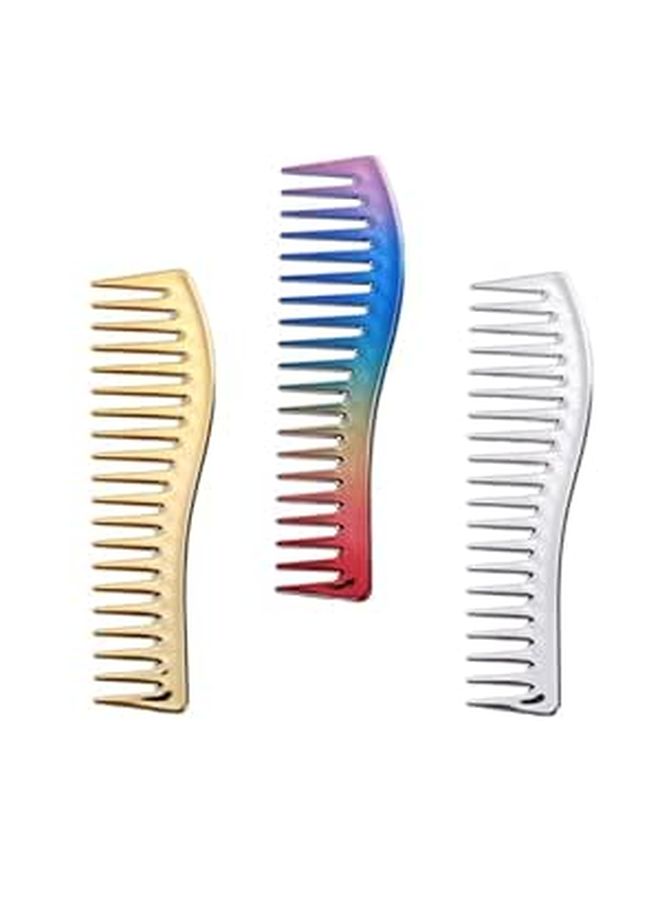 3 Piece Professional Barber Comb Set Large Teeth Detangling Styling Tool For Men Salon - Image 1