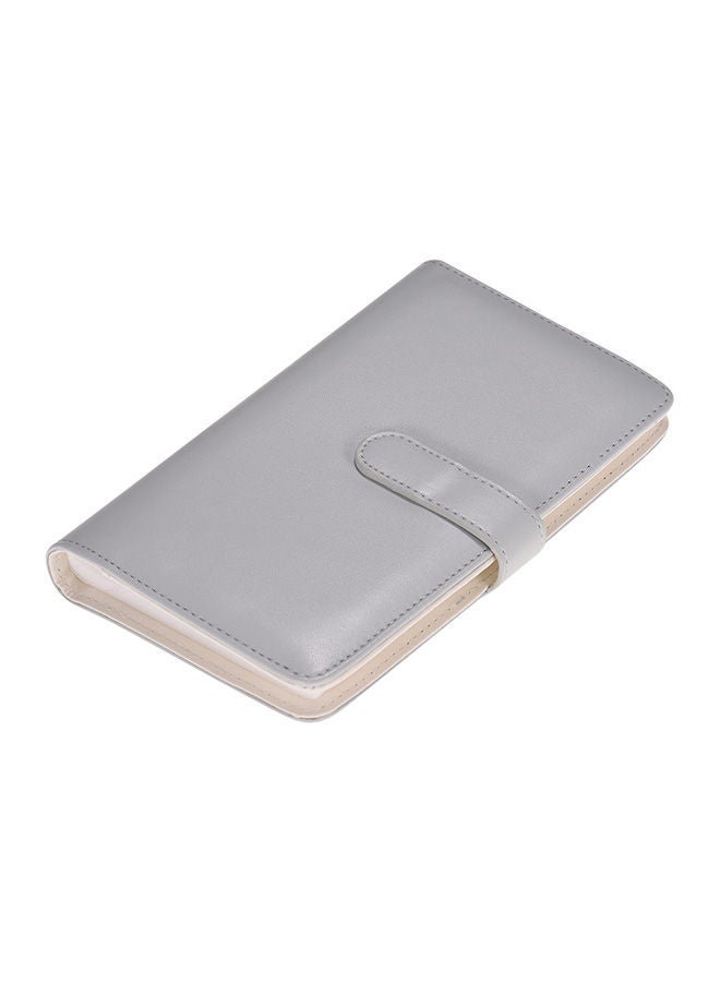 NIBEMINENT 108-Pockets Portable Mini Photo Album Grey - Image 1