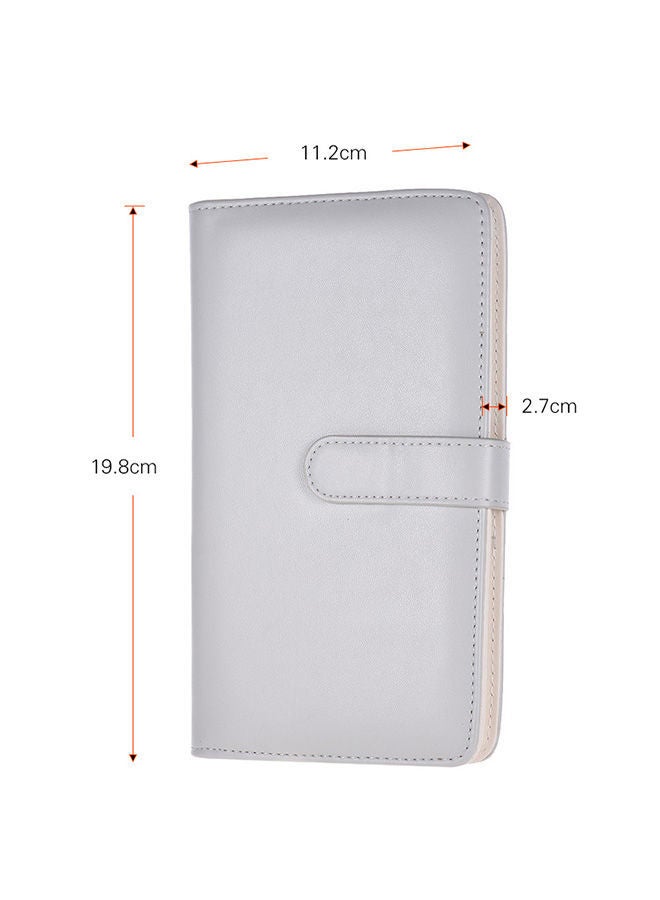 NIBEMINENT 108-Pockets Portable Mini Photo Album Grey - Image 2